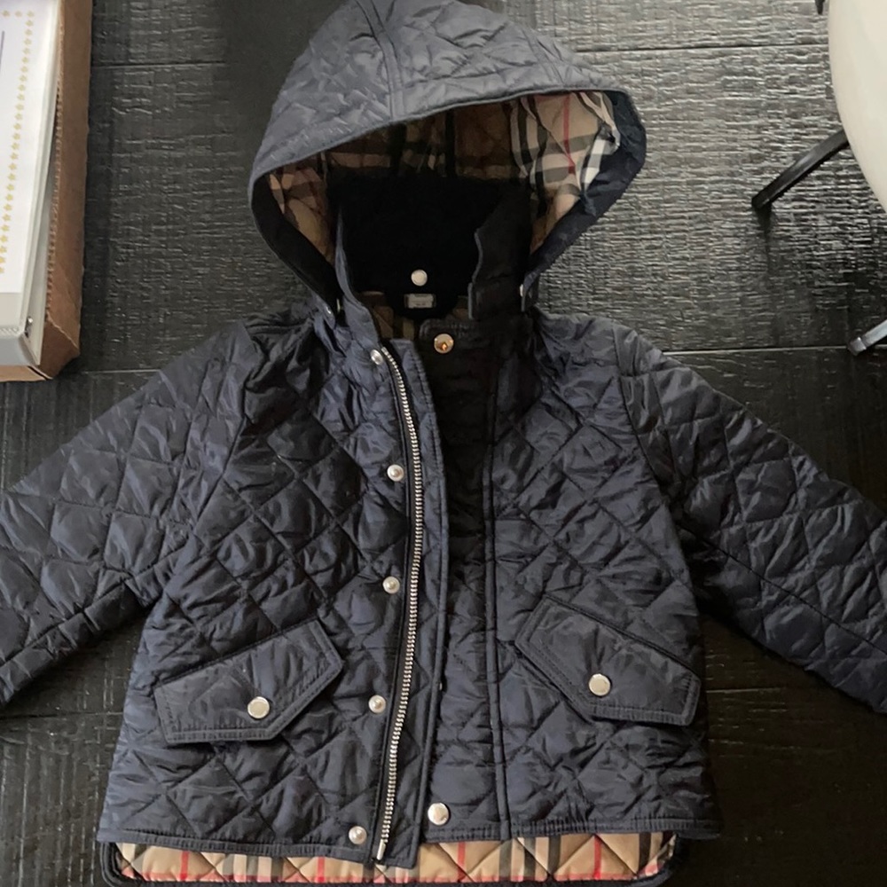 Burberry, toddler jacket,Navy blue